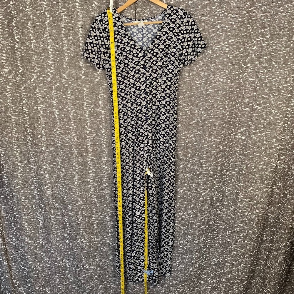 Vintage 90s R-Wear Rampage Floral Short Sleeve Jumpsuit Boho Women's 5 - Picture 6 of 11